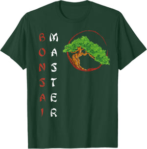 Bonsai Master Sunrise Miniature Tree Plants Trees Japanese T-Shirt - T-Shirt | Forest