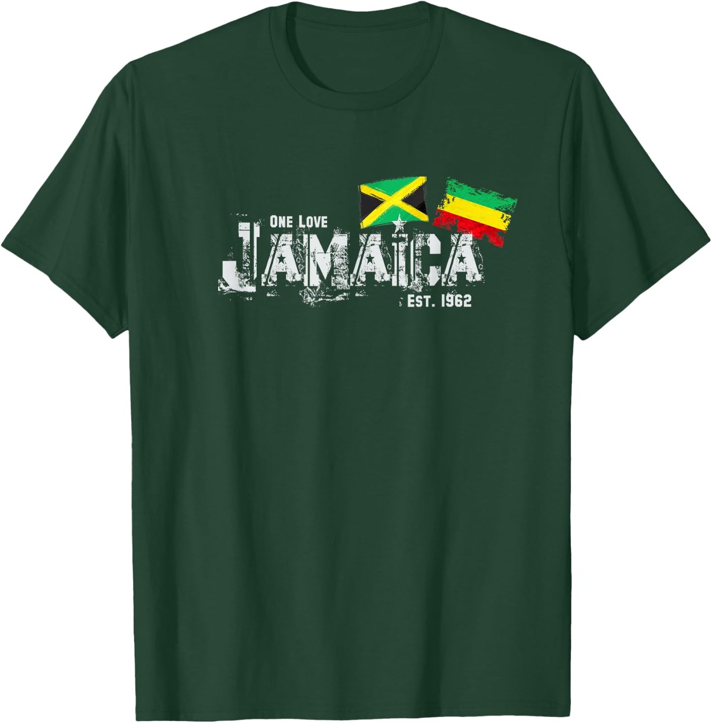 Jamaica a Love Rastafari Flag T-Shirt - T-Shirt | Forest