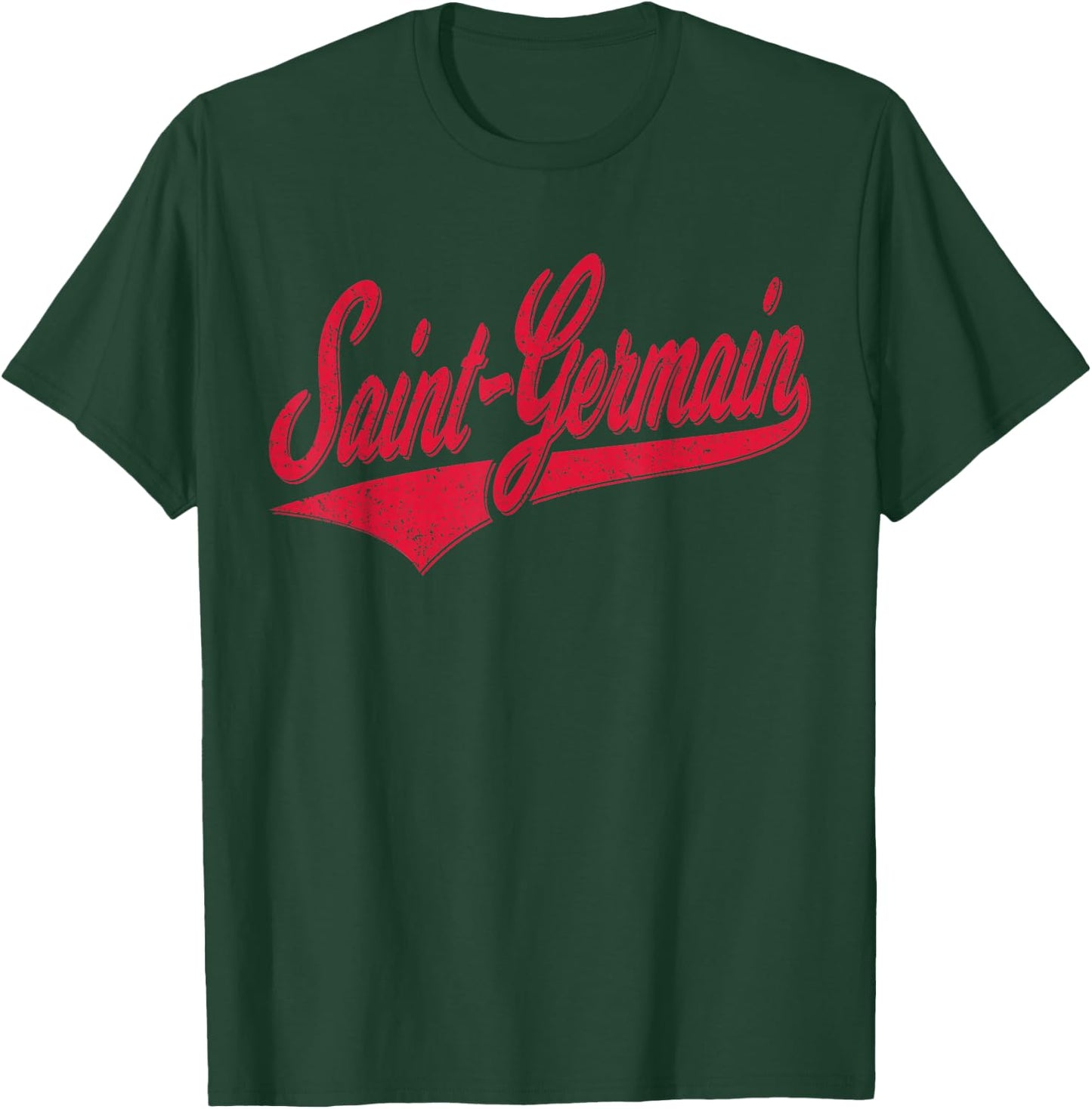 Saint-Germain Varsity Script Classic Sport Jersey T-Shirt - T-Shirt | Forest