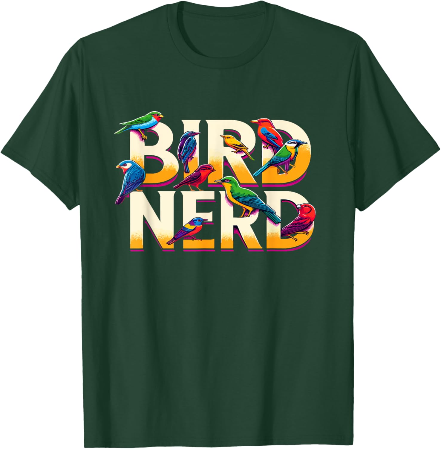 Bird Nerd Funny Birdwatching Birdwatcher Bird Lover T-Shirt - T-Shirt | Forest
