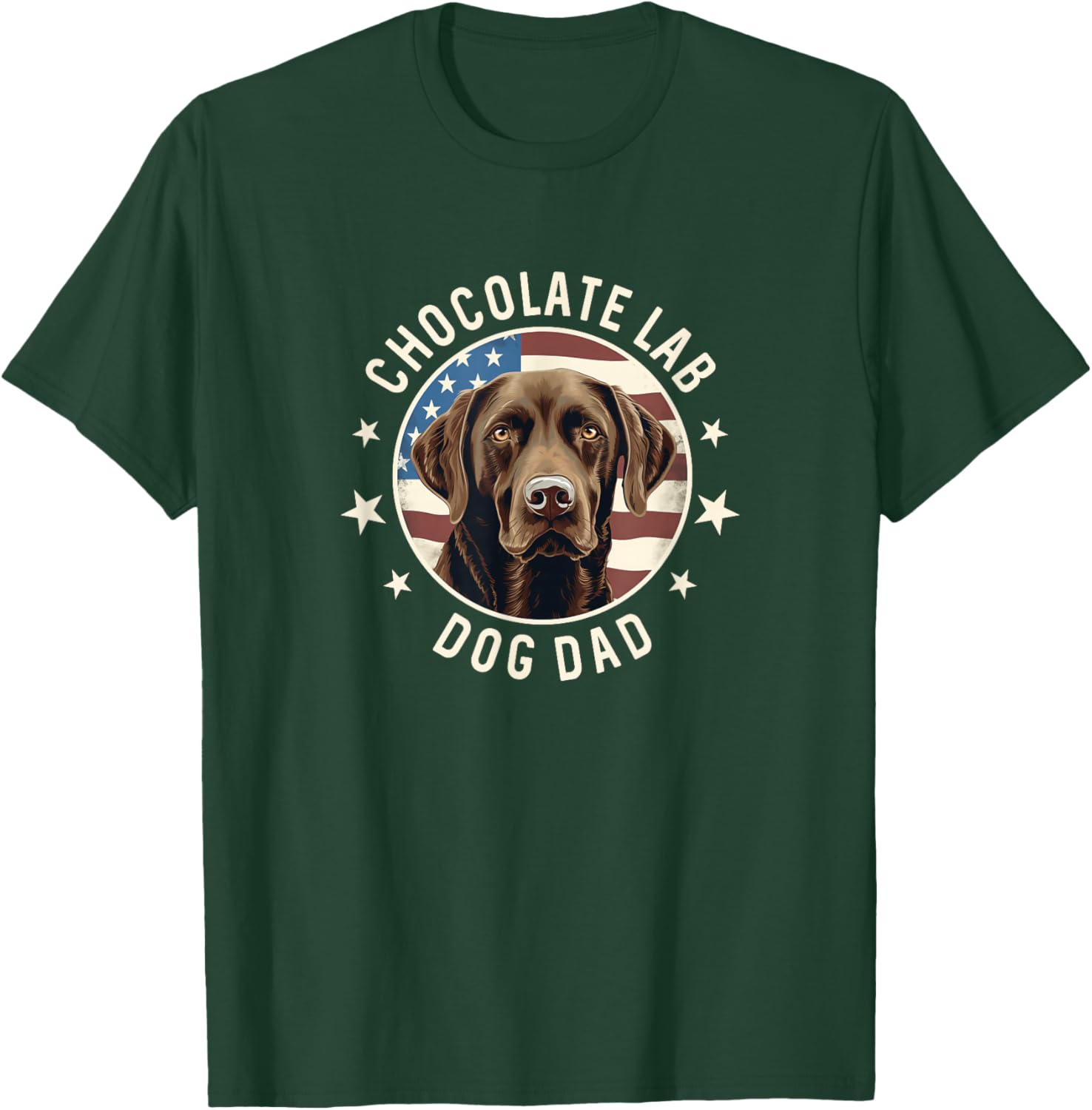 Chocolate Lab Gifts Men Chocolate Labrador Retriever Dog Dad T-Shirt - T-Shirt | Forest