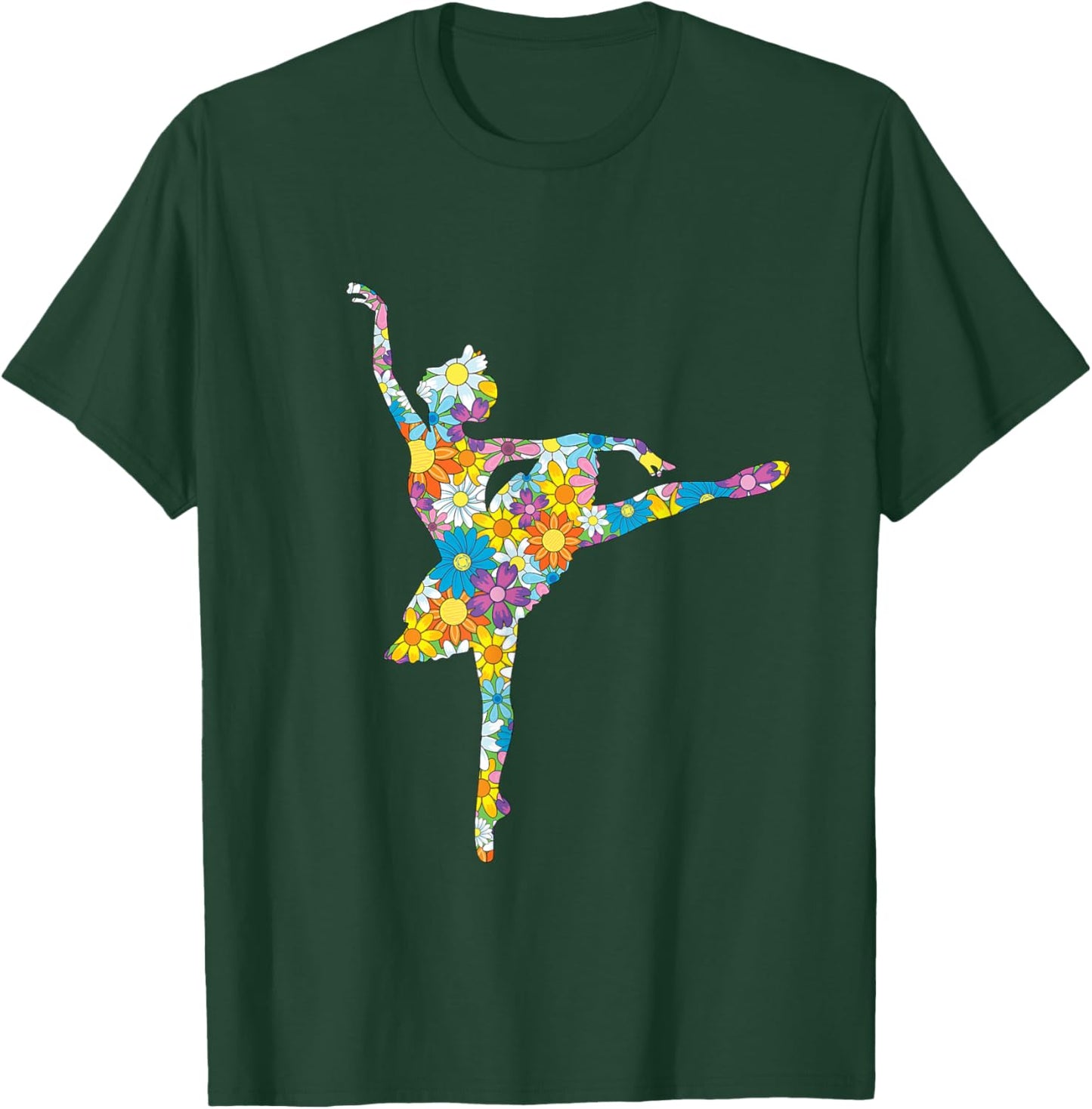 Colorful Flower Ballet Teacher Ballerina Choreographer Girl T-Shirt - T-Shirt | Forest