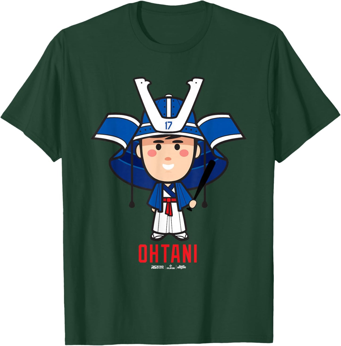 Shohei Ohtani Los Angeles Baseball Samurai (English) MLBPA T-Shirt - T-Shirt | Forest