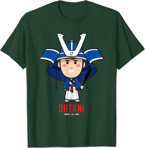 Shohei Ohtani Los Angeles Baseball Samurai (English) MLBPA T-Shirt - T-Shirt | Forest