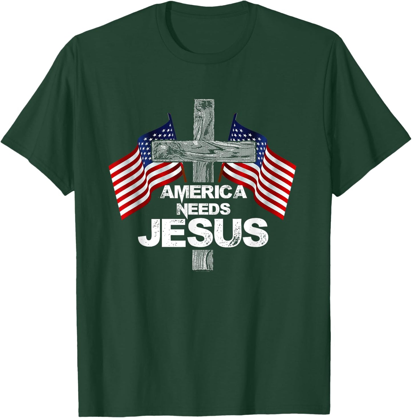 America Needs Jesus Gifts for Christmas T-Shirt - T-Shirt | Forest
