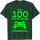 Level 100 Days of School Gamer Unlocked T-Shirt - T-Shirt | Forest