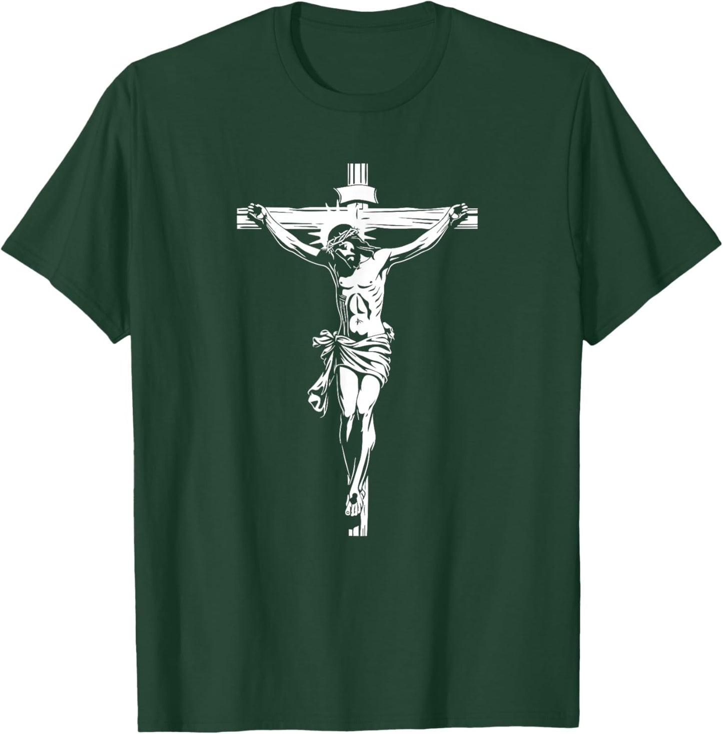 Jesus Christ On The Cross , Small, Black T-Shirt - T-Shirt | Forest