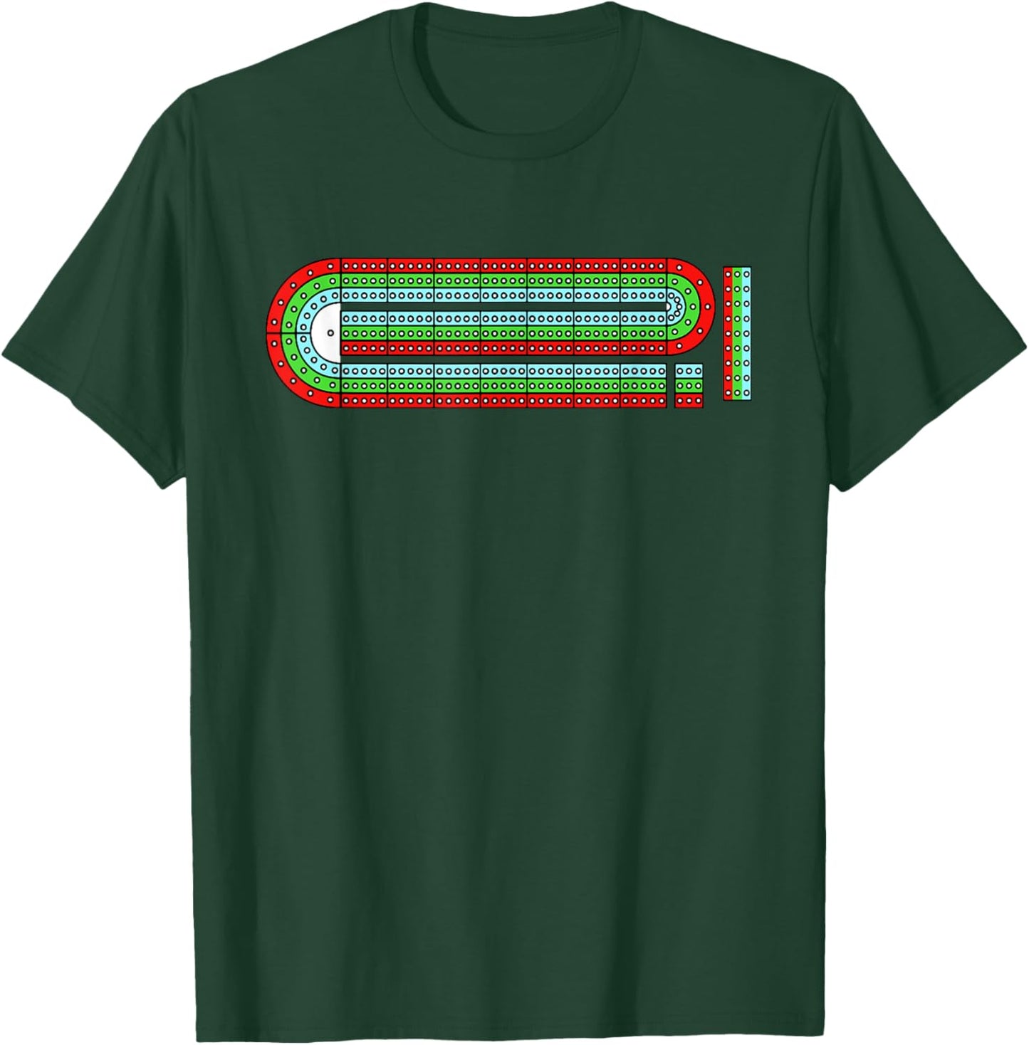 Cribbage Board Art Women Card Game Cribbage Player T-Shirt - T-Shirt | Forest