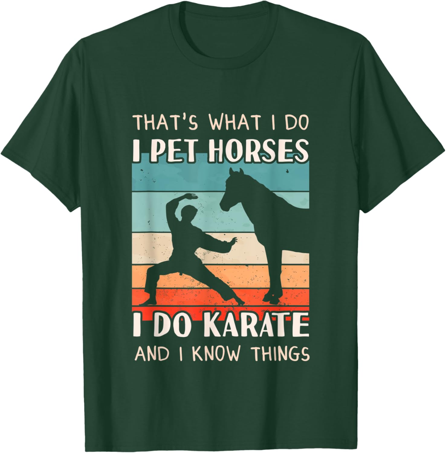 Karate Outfit - Horse Breeder Design Men Karate T-Shirt - T-Shirt | Forest