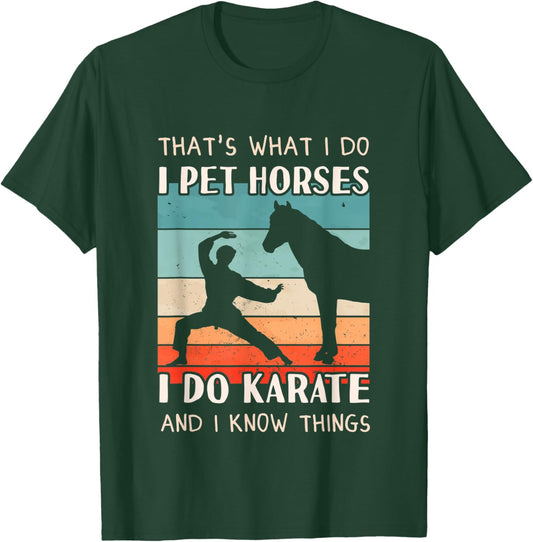 Karate Outfit - Horse Breeder Design Men Karate T-Shirt - T-Shirt | Forest