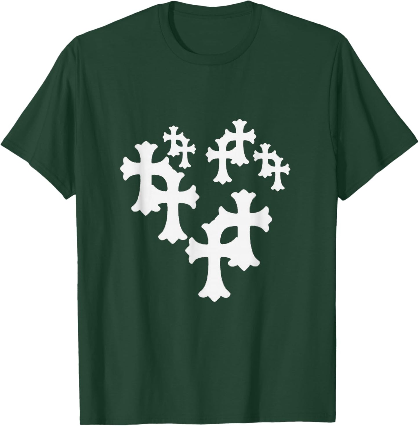 Y2K Cross Heart Design T-Shirt - T-Shirt | Forest