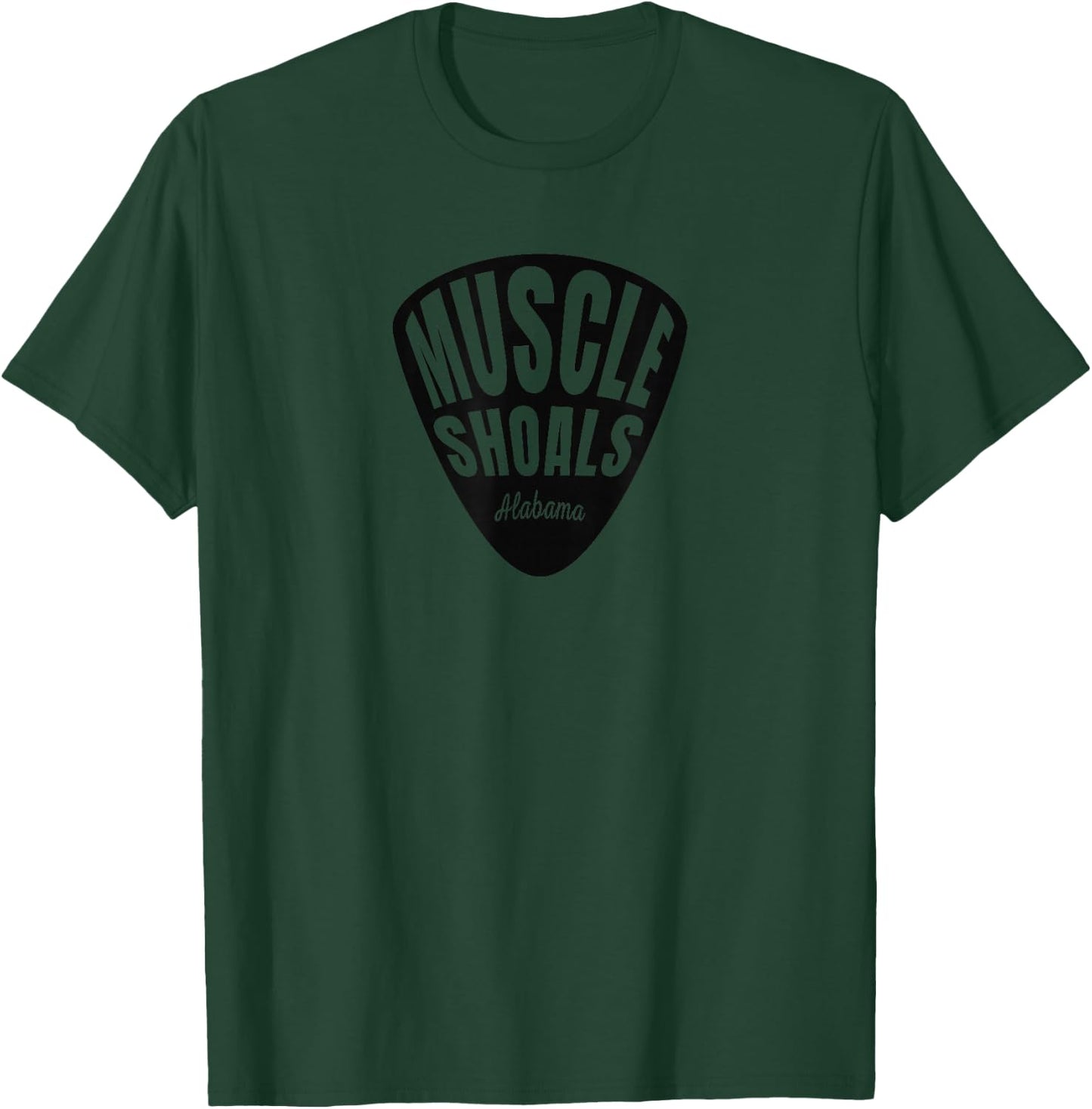 Muscle Shoals Alabama Music Guitar Pick T-Shirt - T-Shirt | Forest