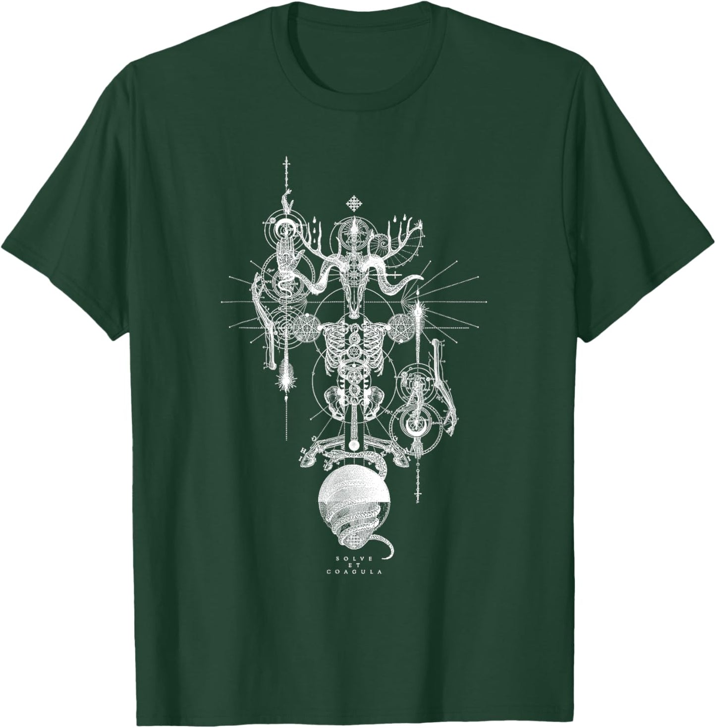 Solve Et Coagula Alchemical Medieval Occult Celtic Dragon T-Shirt - T-Shirt | Forest