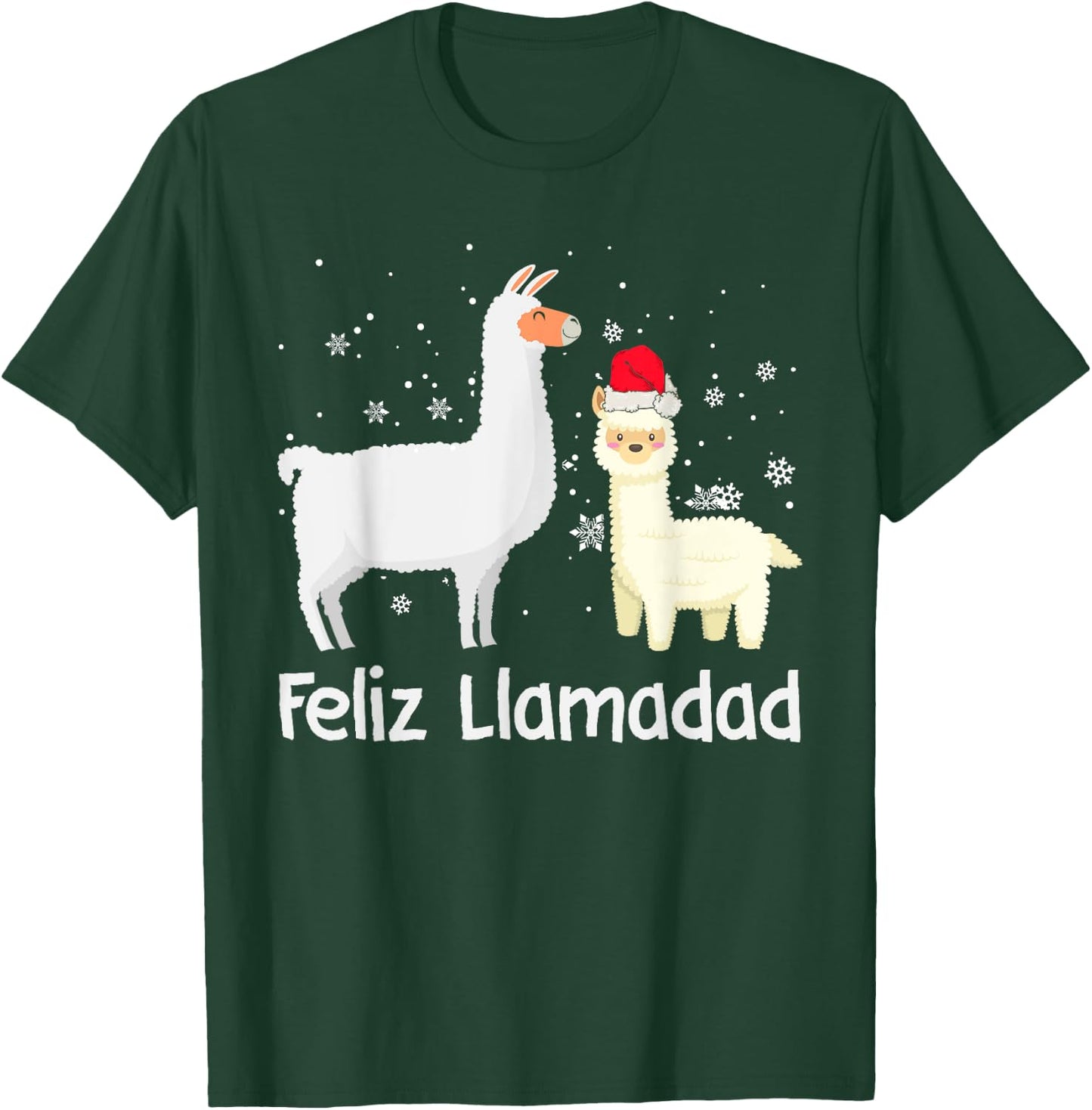 Fleece Navidad Feliz Llamadad LLama Christmas Navidad T-Shirt - T-Shirt | Forest