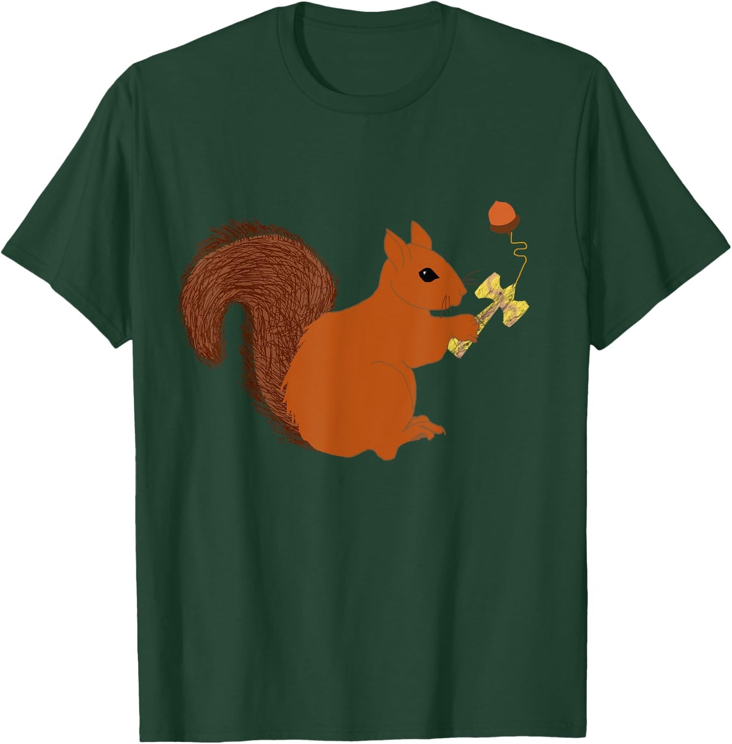 Kendama Sweet Squirrel Playing Kendama Cup Sports T-Shirt - T-Shirt | Forest