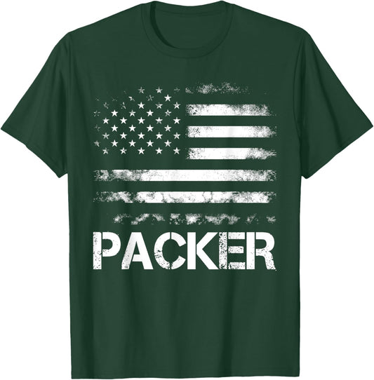 Packer American Flag T-Shirt - T-Shirt | Forest