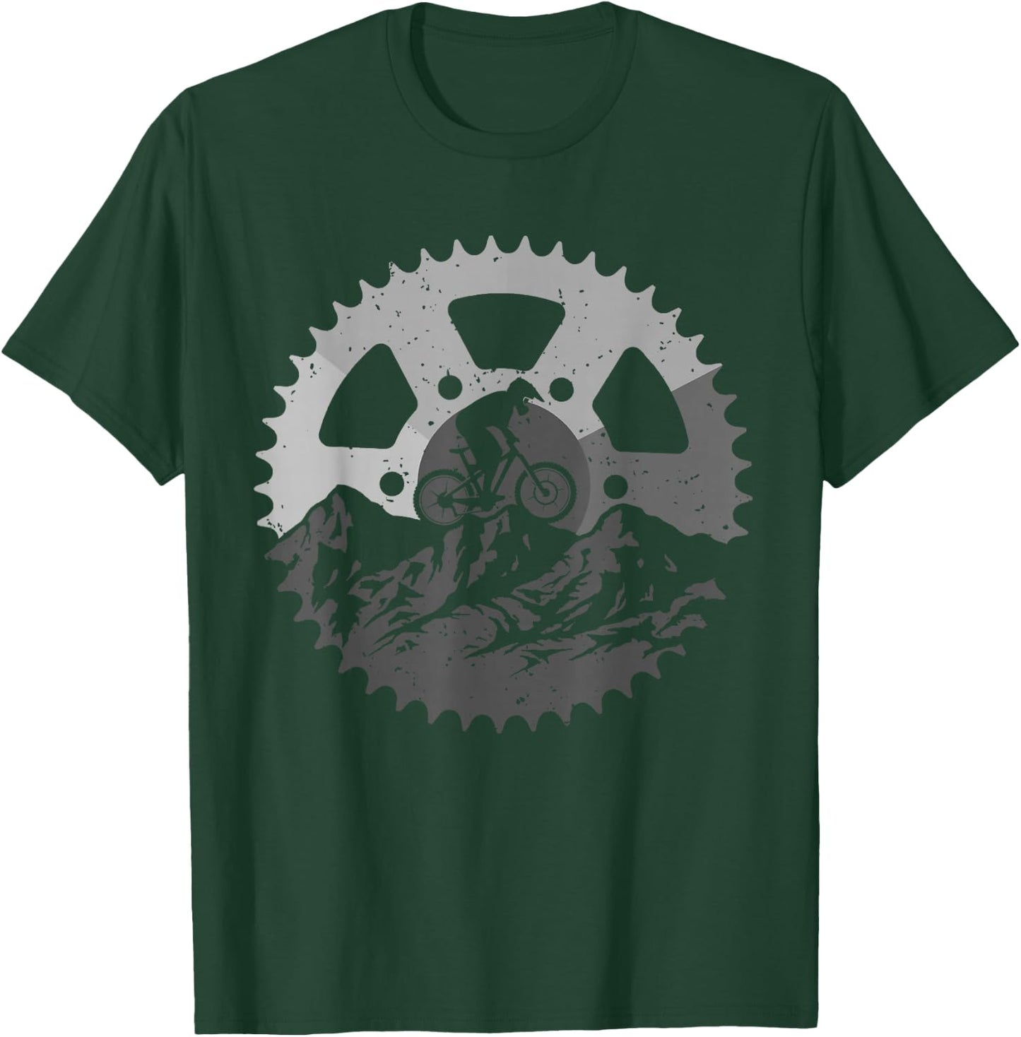 Funny Mountain Biking Art Women MTB Mountain Biker Small T-Shirt - T-Shirt | Forest
