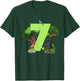7th Birthday Jungle Animals Safari Rainforest 7 Year Old T-Shirt - T-Shirt | Forest