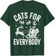 Cats For Everybody Funny Christmas Santa Cat Lover Men Women Kids T-Shirt - T-Shirt | Forest