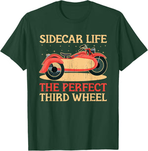 Sidecar Motorcycle Motorcyclist Bike Motorbike Sidecar Rider T-Shirt - T-Shirt | Forest