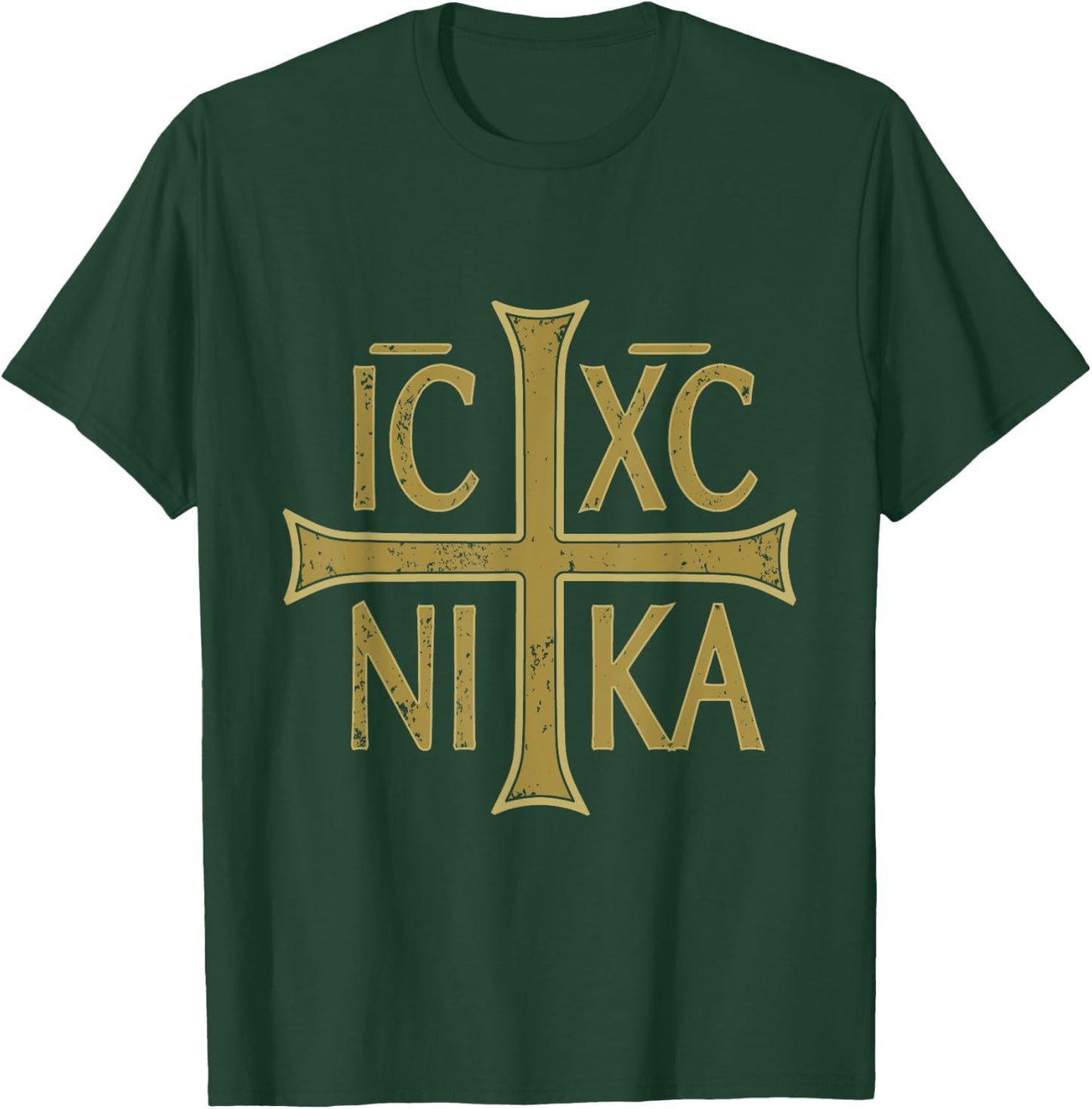 IC XC NIKA Cross Christogram Orthodox Eastern Christianity T-Shirt - T-Shirt | Forest