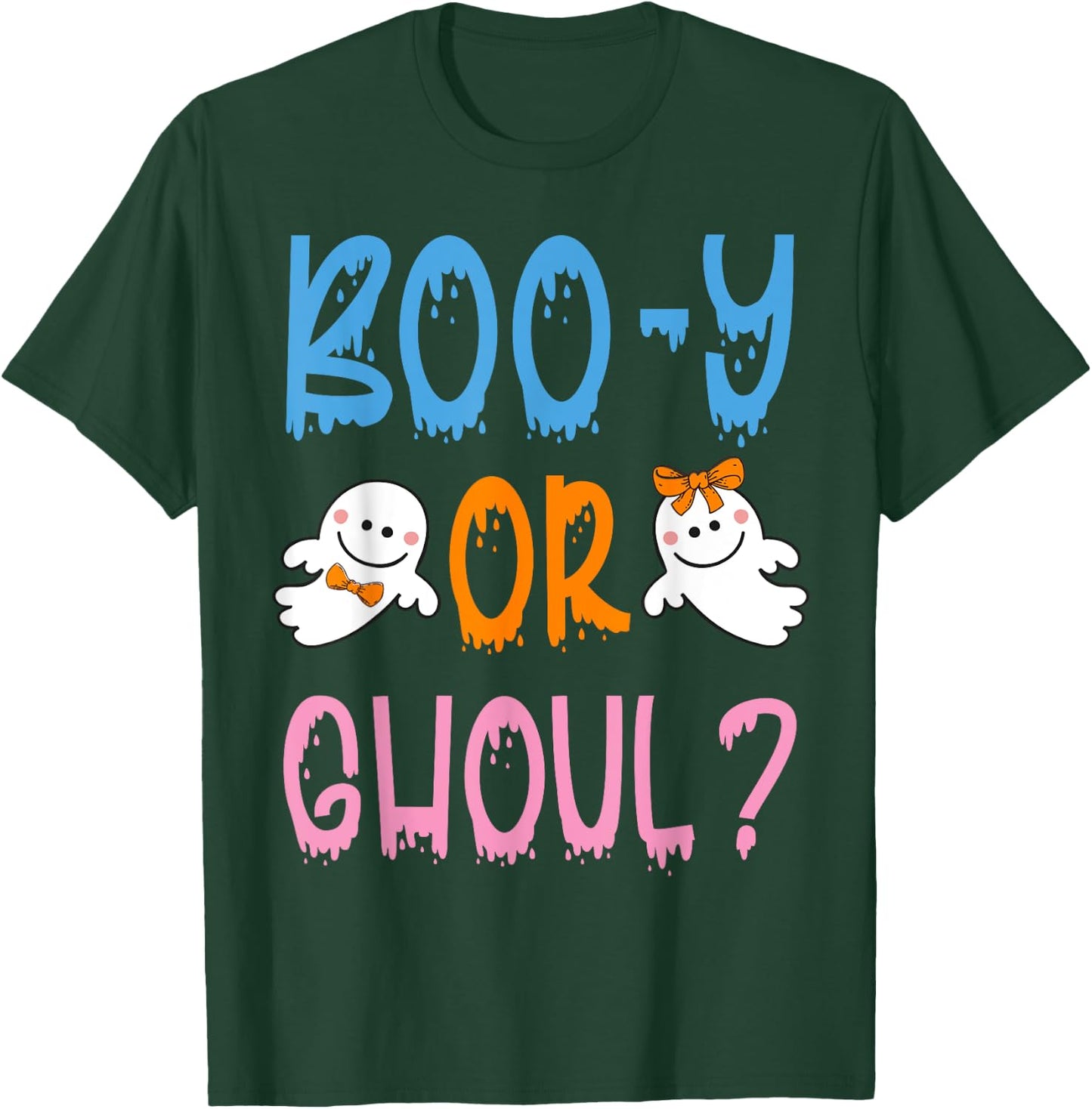 Boo-y or Ghoul? - Halloween Gender Reveal Design T-Shirt - T-Shirt | Forest
