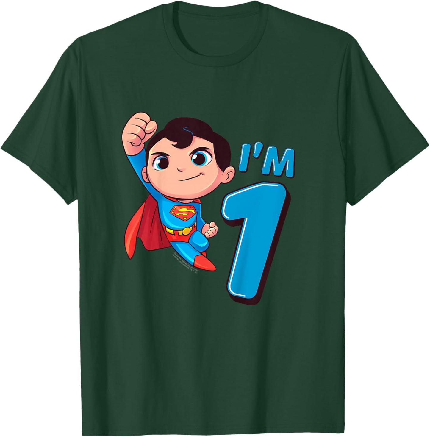 Kids Superman 1st Birthday Cute I'm 1 T-Shirt - T-Shirt | Forest