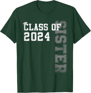 Sister Senior 2024 Proud Sister Of A Class Of 2024 Graduate T-Shirt - T-Shirt | Forest