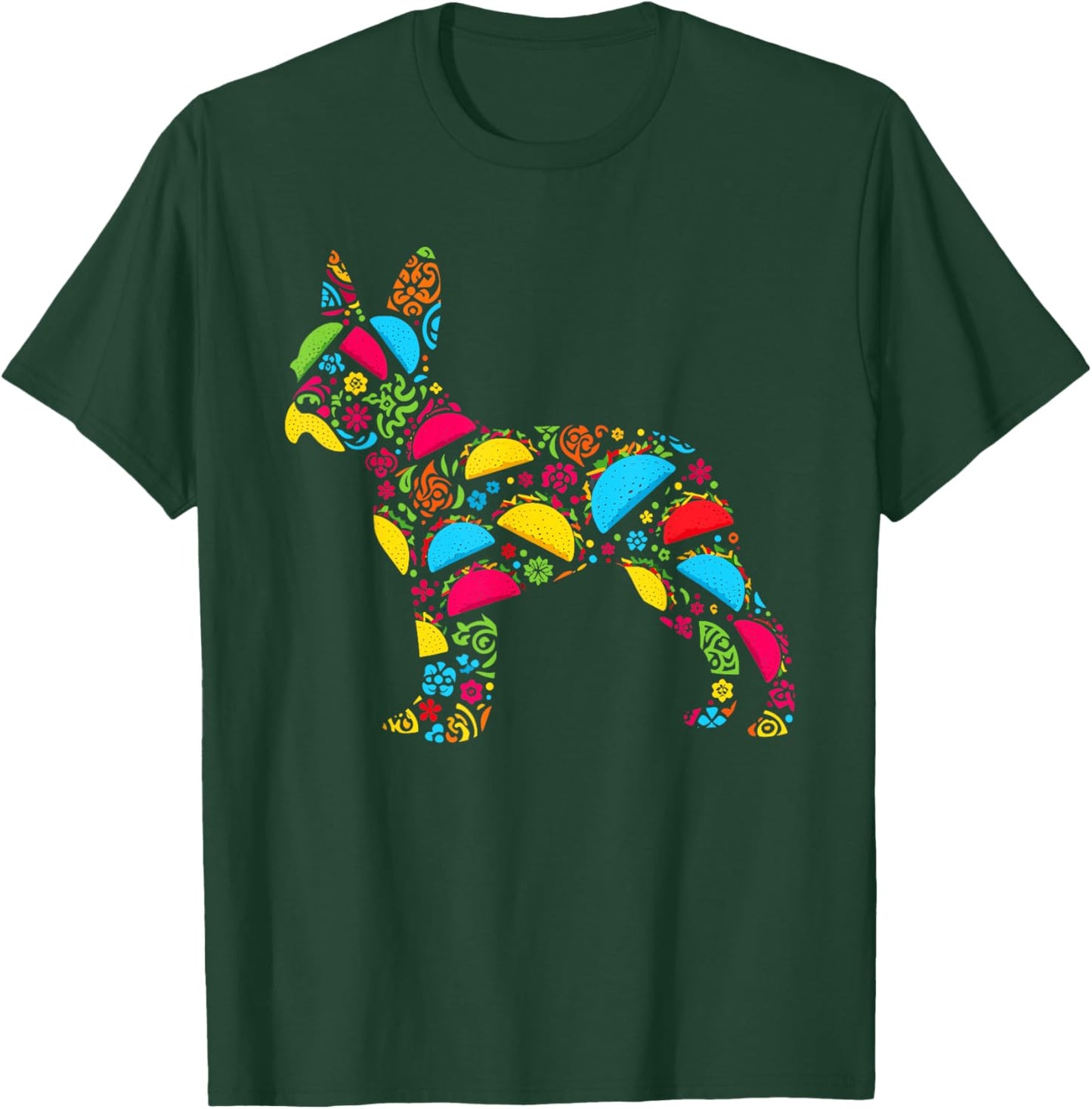 Boston Terrier Tacos Mexican Cinco De Mayo Taco T-Shirt - T-Shirt | Forest