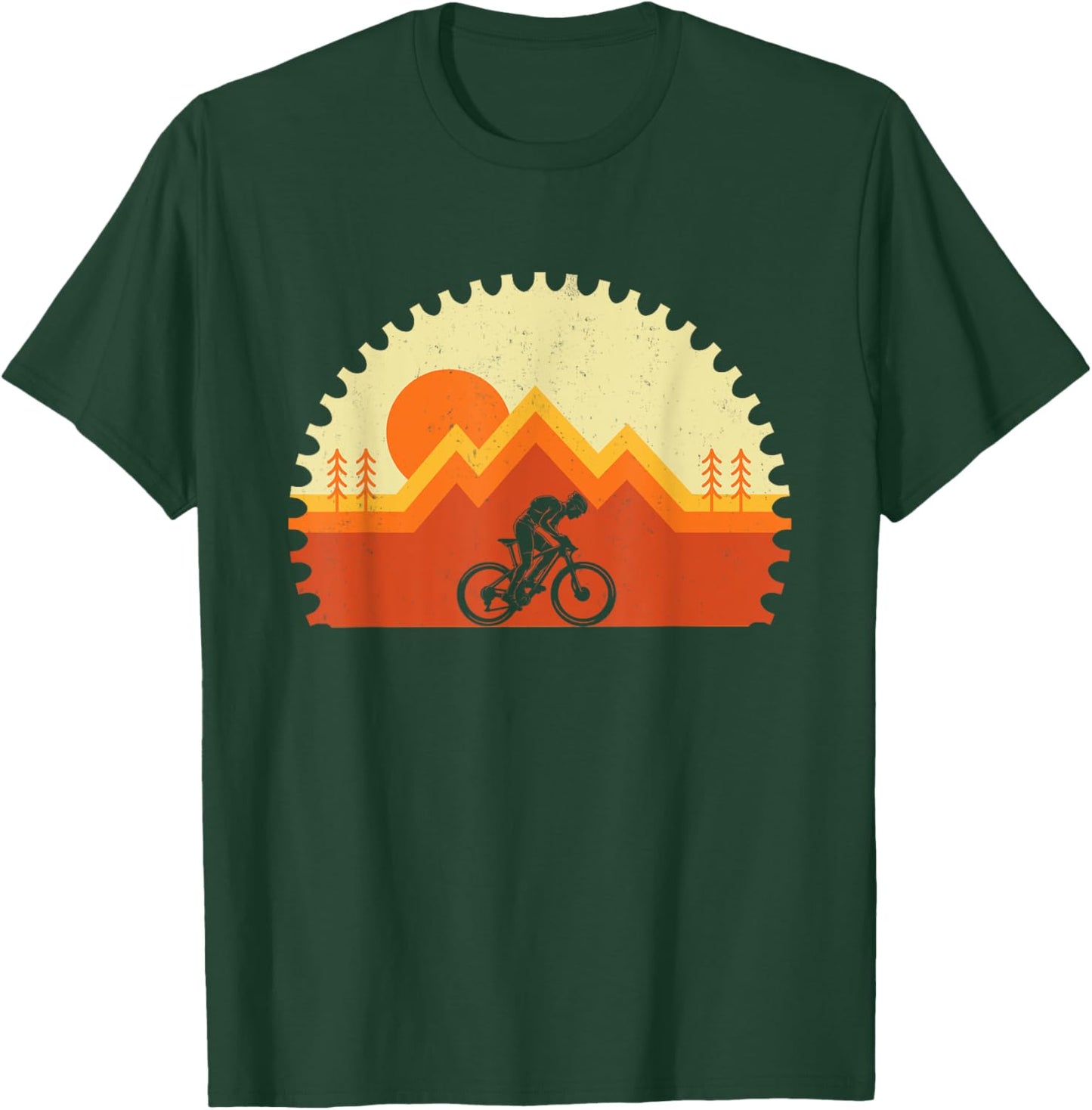 Mountain Biking - Gear MTB Riding Cyclist Biker Trail Rider T-Shirt - T-Shirt | Forest