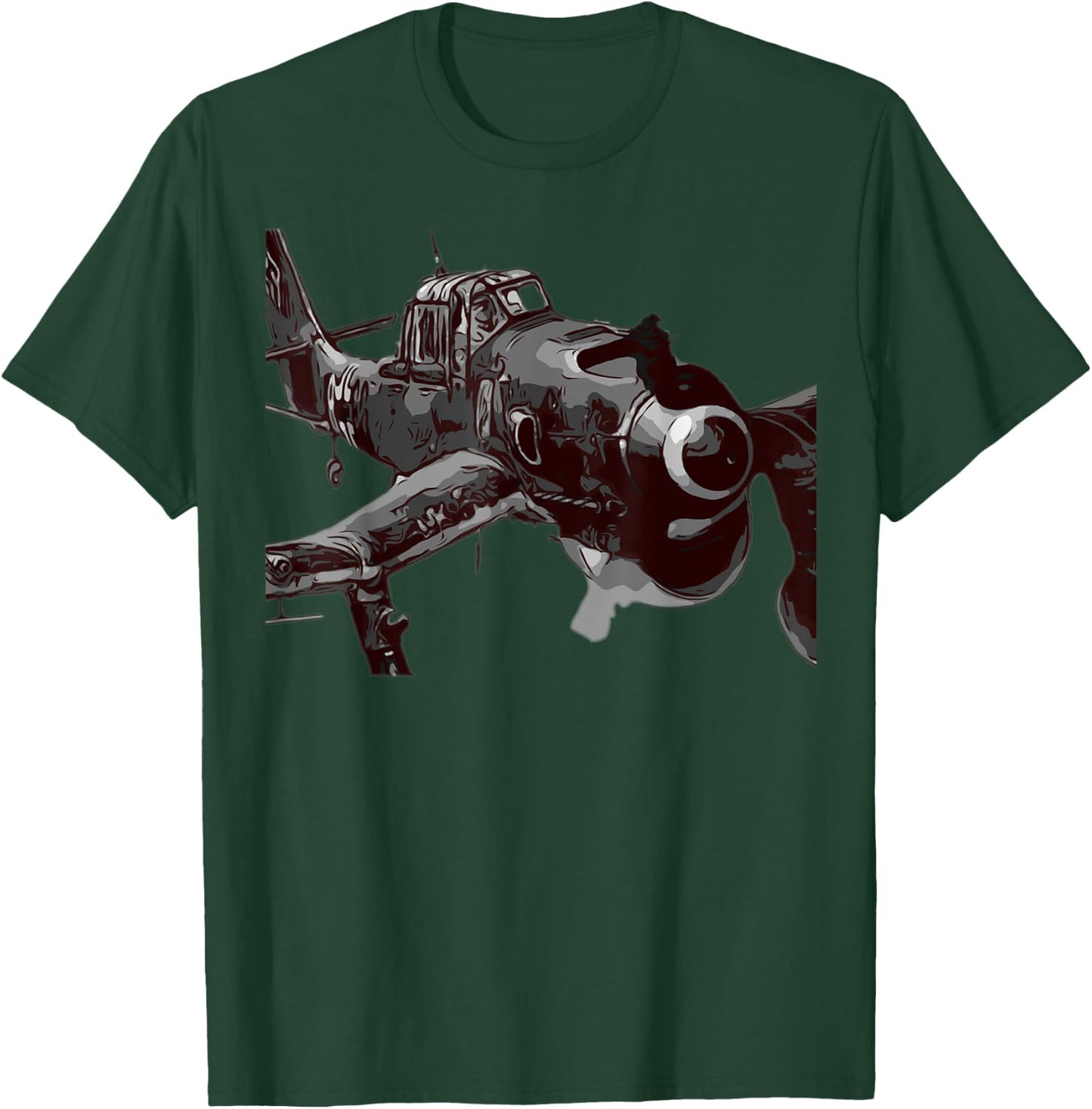 Junkers JU 87 Stuka WW2 Dive Bomber WW2 Warbird Warplane T-Shirt - T-Shirt | Forest