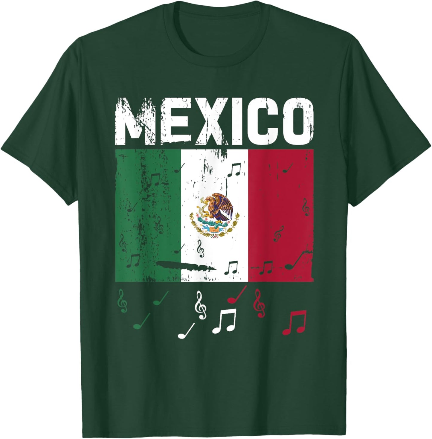 Mexico Flag Mexican Hispanic Siesta Pride Vintage T-Shirt - T-Shirt | Forest