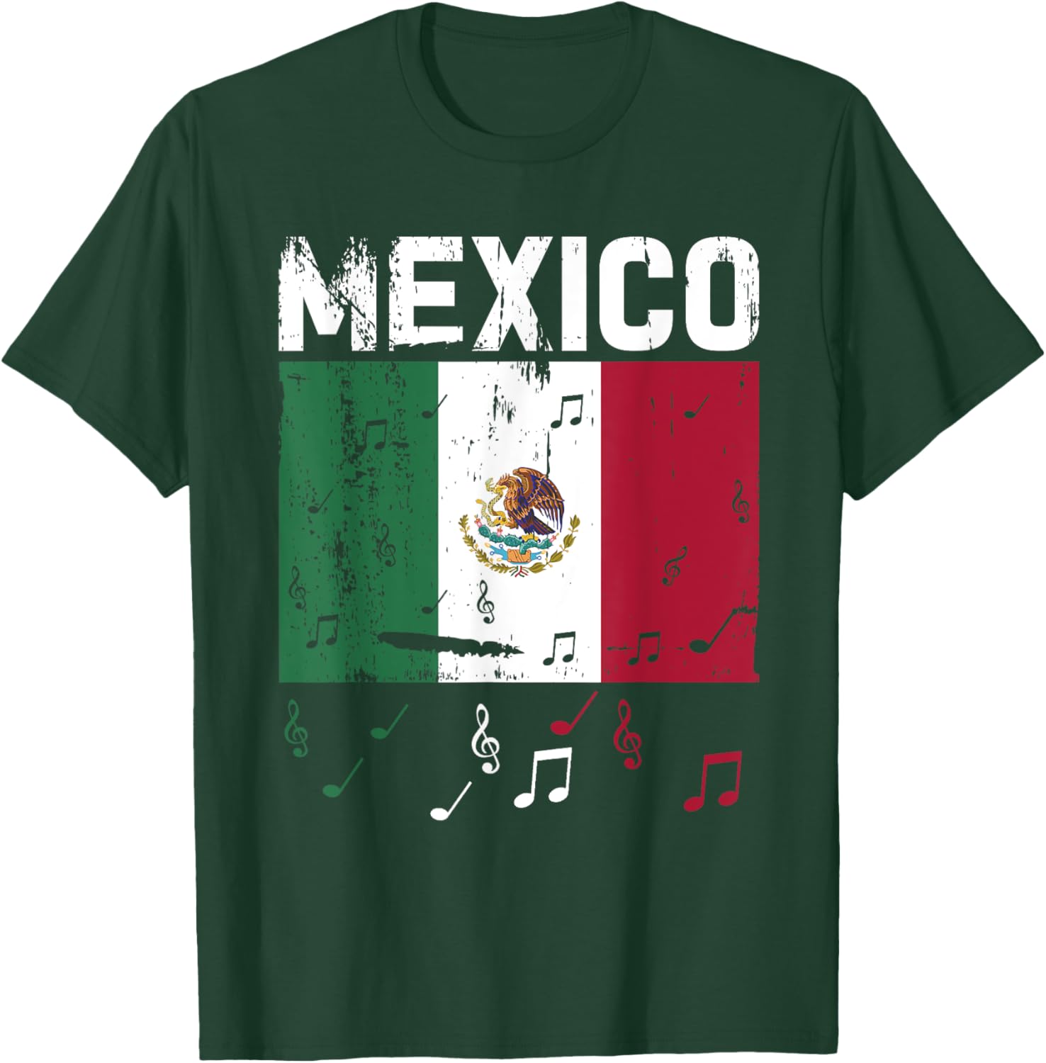 Mexico Flag Mexican Hispanic Siesta Pride Vintage T-Shirt - T-Shirt | Forest