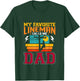 My Favorite Lineman Calls Me Dad Line Worker Father's Day T-Shirt - T-Shirt | Forest