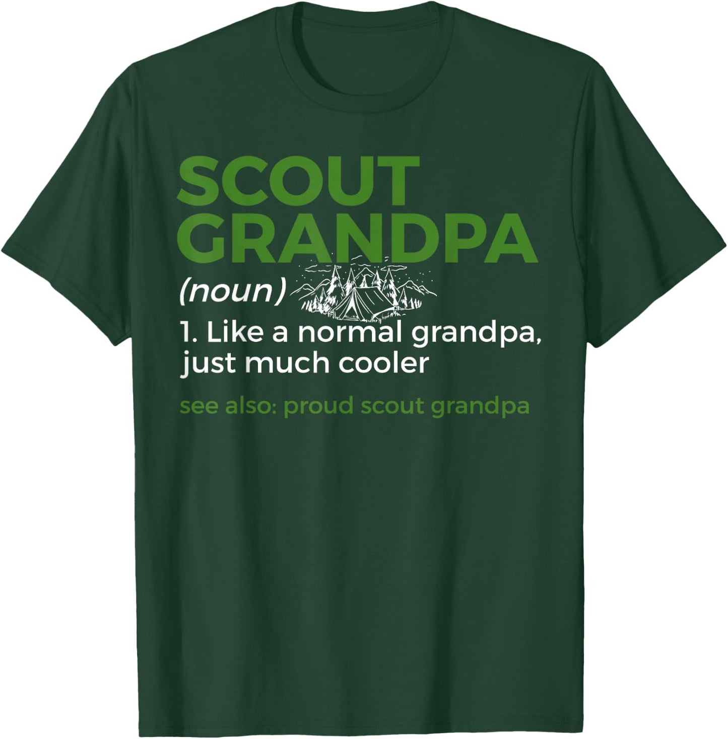 Scouting Funny Scout Grandpa Definition Proud Scout Grandpa T-Shirt - T-Shirt | Forest