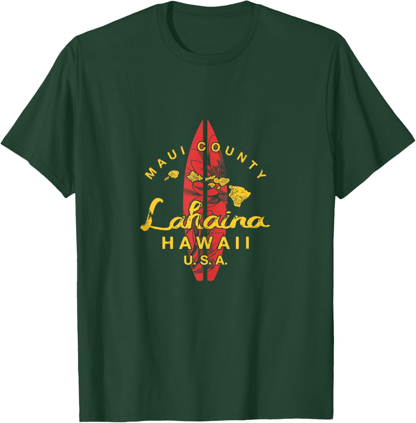 Lahaina Hawaii Maui Surfing T-Shirt - T-Shirt | Forest