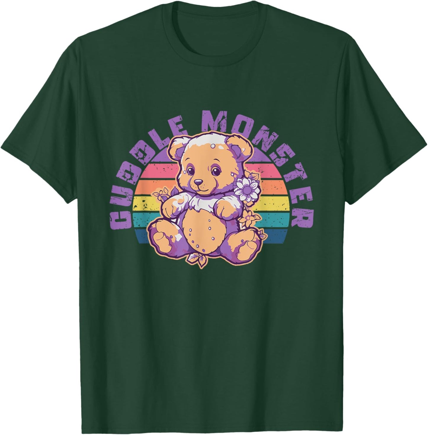 Funny Cuddle Monster | Cuddling | Bear Teddy Toy T-Shirt - T-Shirt | Forest