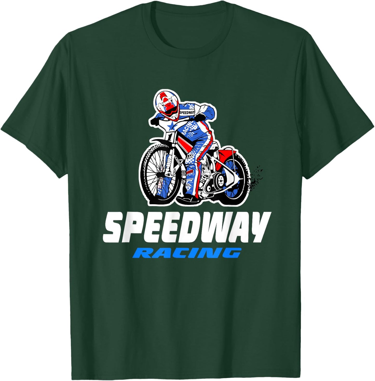 Speedway Railway Motorcycle Racing T-Shirt - T-Shirt | Forest