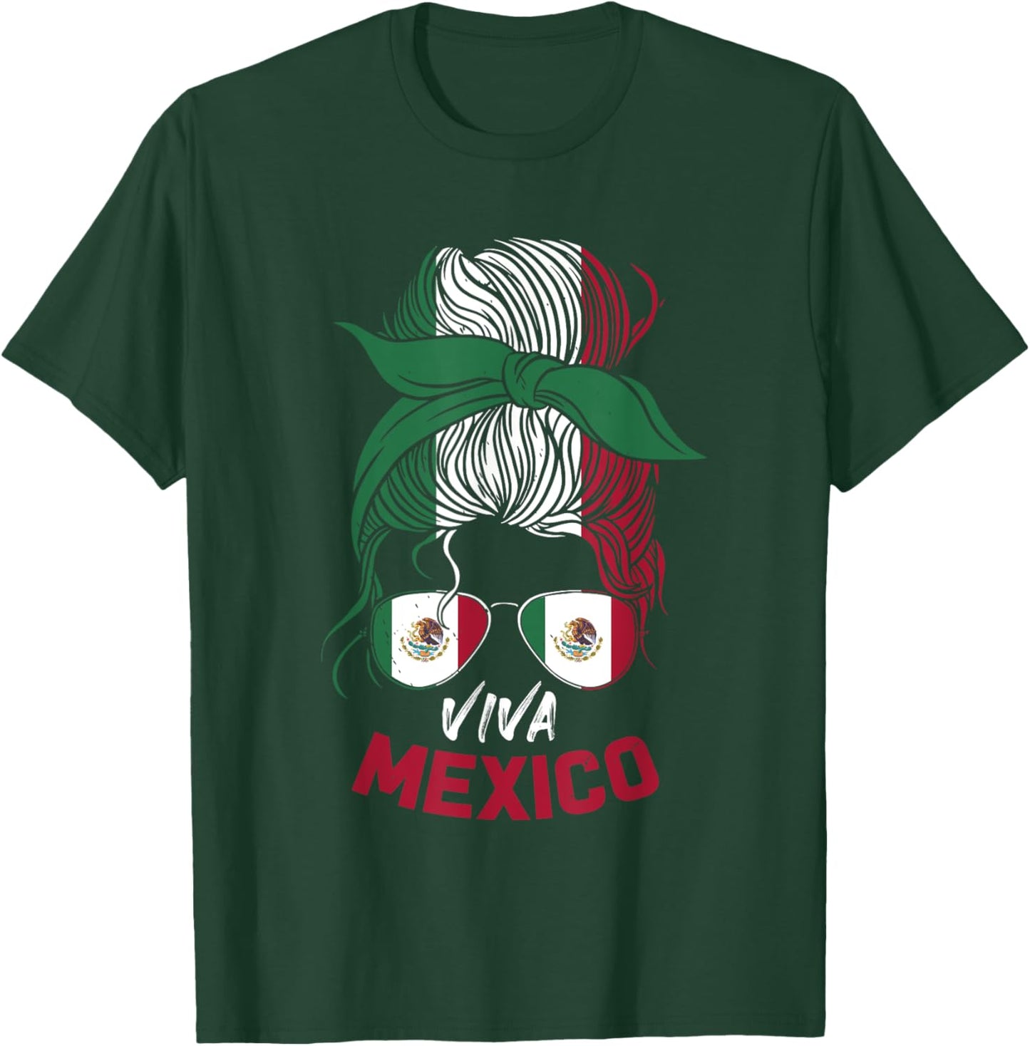 Mexico Vintage Mexican Flag Pride Hat Jersey T-Shirt - T-Shirt | Forest