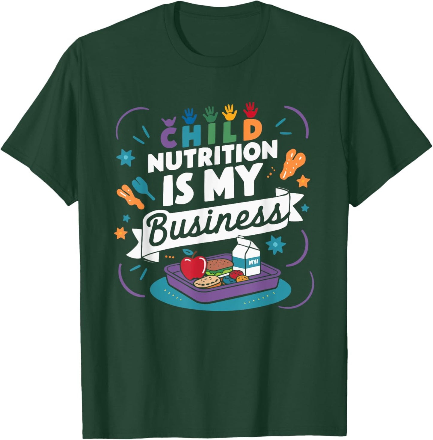 Cafeteria Manager Food Service Lunch Lady Cafeteria Worker T-Shirt - T-Shirt | Forest