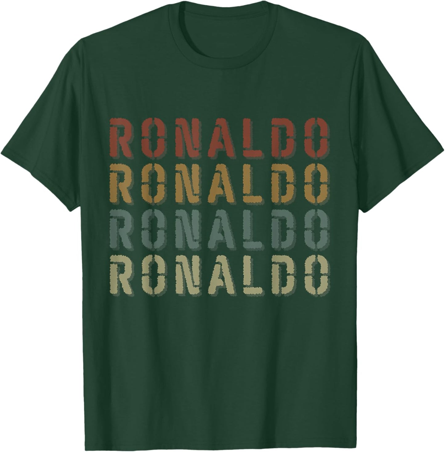 Vintage Style Ronaldo First Name Funny Love Heart Ronaldo T-Shirt - T-Shirt | Forest