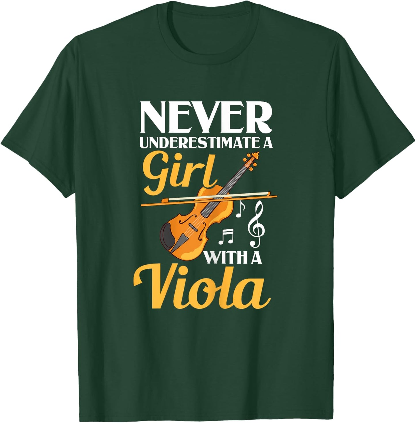 Viola Instrument Music Notes Player Lesson Beginner T-Shirt - T-Shirt | Forest