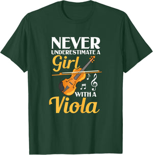 Viola Instrument Music Notes Player Lesson Beginner T-Shirt - T-Shirt | Forest