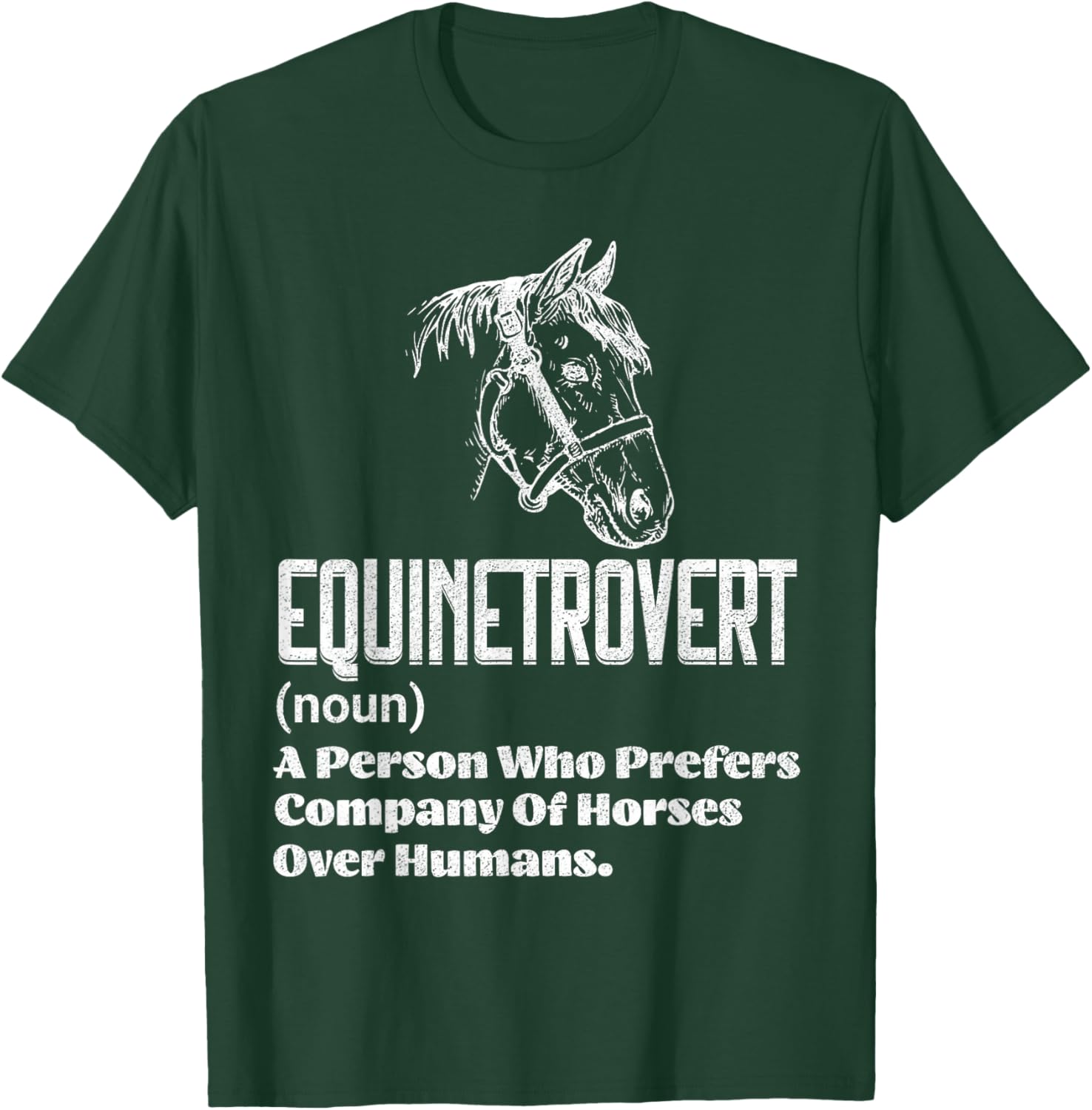 Funny Horse Lover Humor | Funny Horse Definition T-Shirt - T-Shirt | Forest