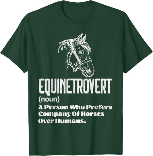 Funny Horse Lover Humor | Funny Horse Definition T-Shirt - T-Shirt | Forest
