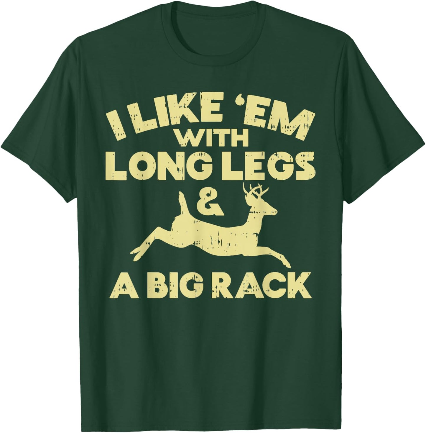 Long Legs Big Rack Deer Vintage Elk Buck Hunting Hunter Gift T-Shirt - T-Shirt | Forest