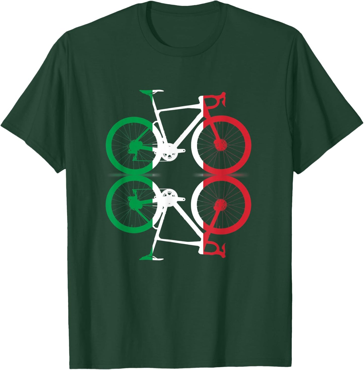 Italian Italian flag bike is cycling T-Shirt - T-Shirt | Forest