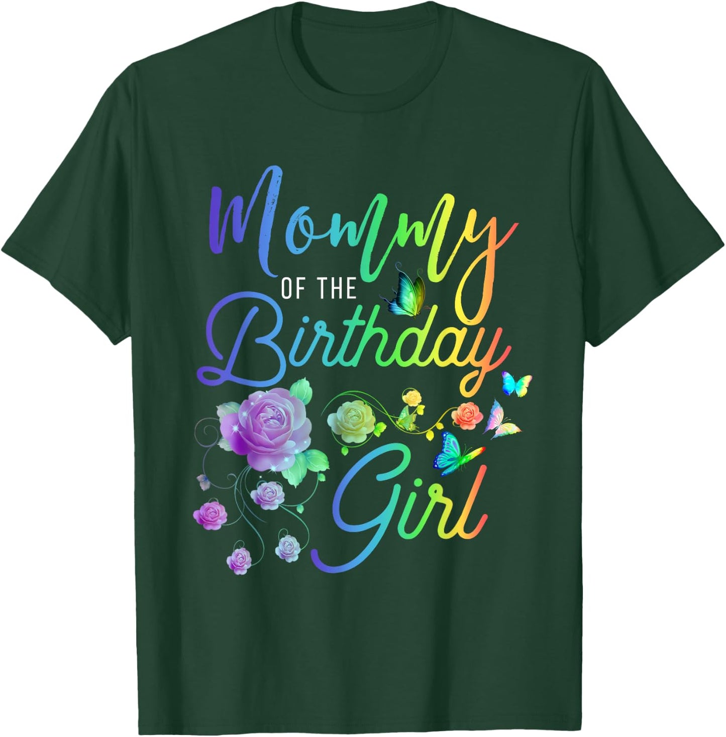 Fun Mommy of The Birthday Girl Mothers Moms Women Party Day T-Shirt - T-Shirt | Forest