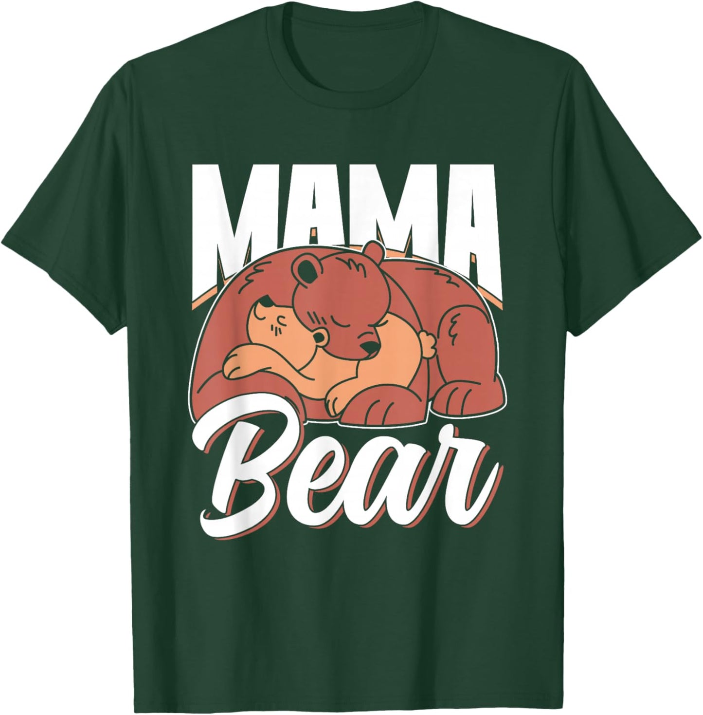 Mama Bear Animal Bears Pun Lover Bear Mom Mother Mommy T-Shirt - T-Shirt | Forest