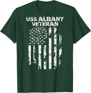 USS Albany Veteran T-Shirt - T-Shirt | Forest
